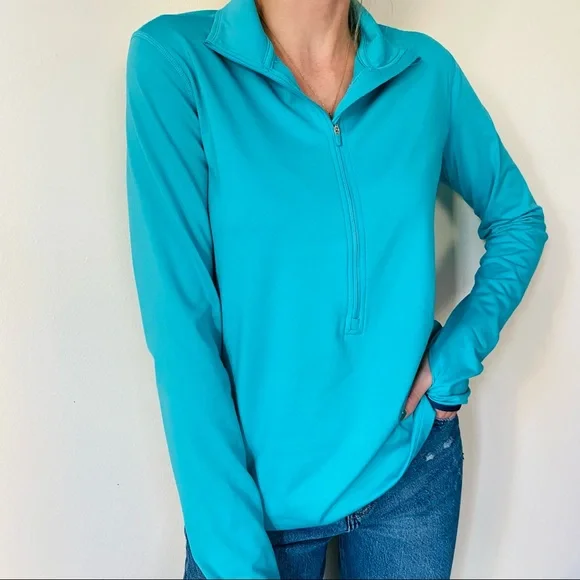 Nike Pro HyperWarm Dri Fit Half Zip Pullover Top - Picture 4 of 11